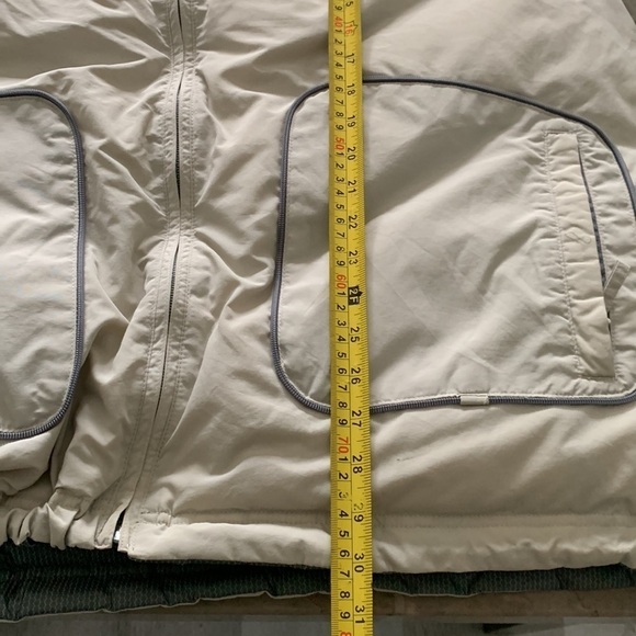 Ecko Function Silver Beige Reversible Down Jacket size Large bomber winter ski - Picture 9 of 16